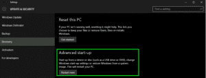 How to access Advanced Startup in Windows 10