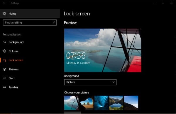 Change The Lock Screen Background In Windows 10 Daves Computers