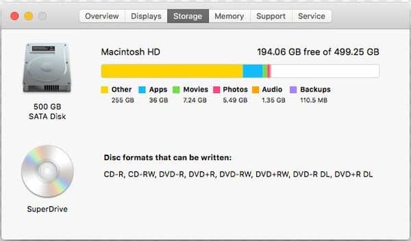 Low disk space