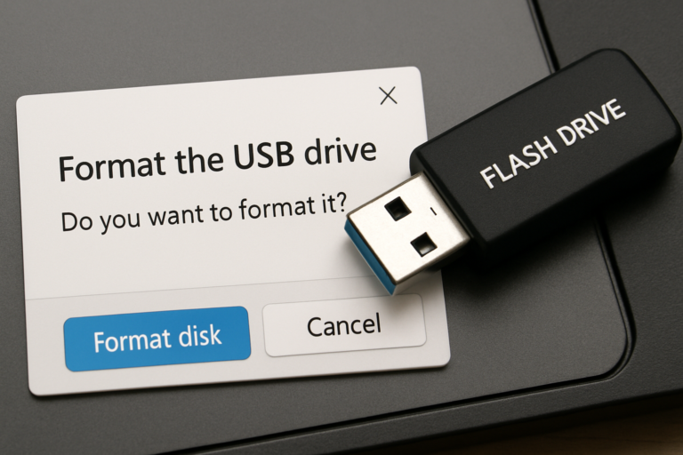 flash drive needs to be formatted