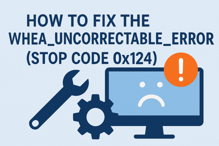 How to Fix the WHEA_UNCORRECTABLE_ERROR (Stop Code 0x124)