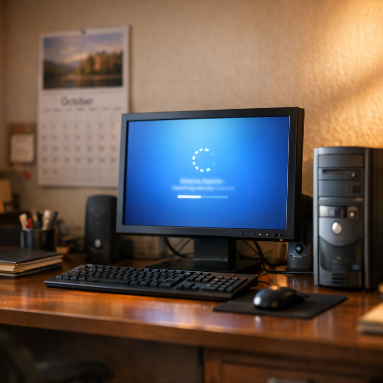 Home office PC facing the Windows 10 October 2026 support deadline