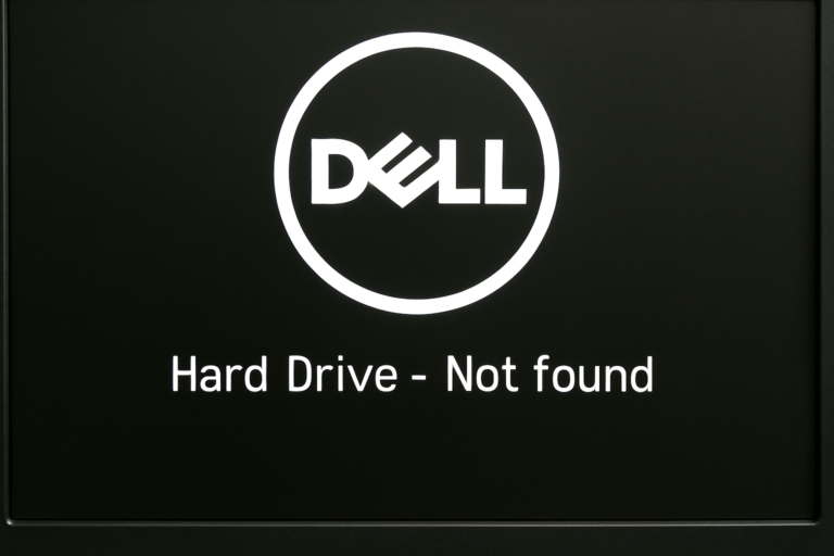 dell hard drive not found