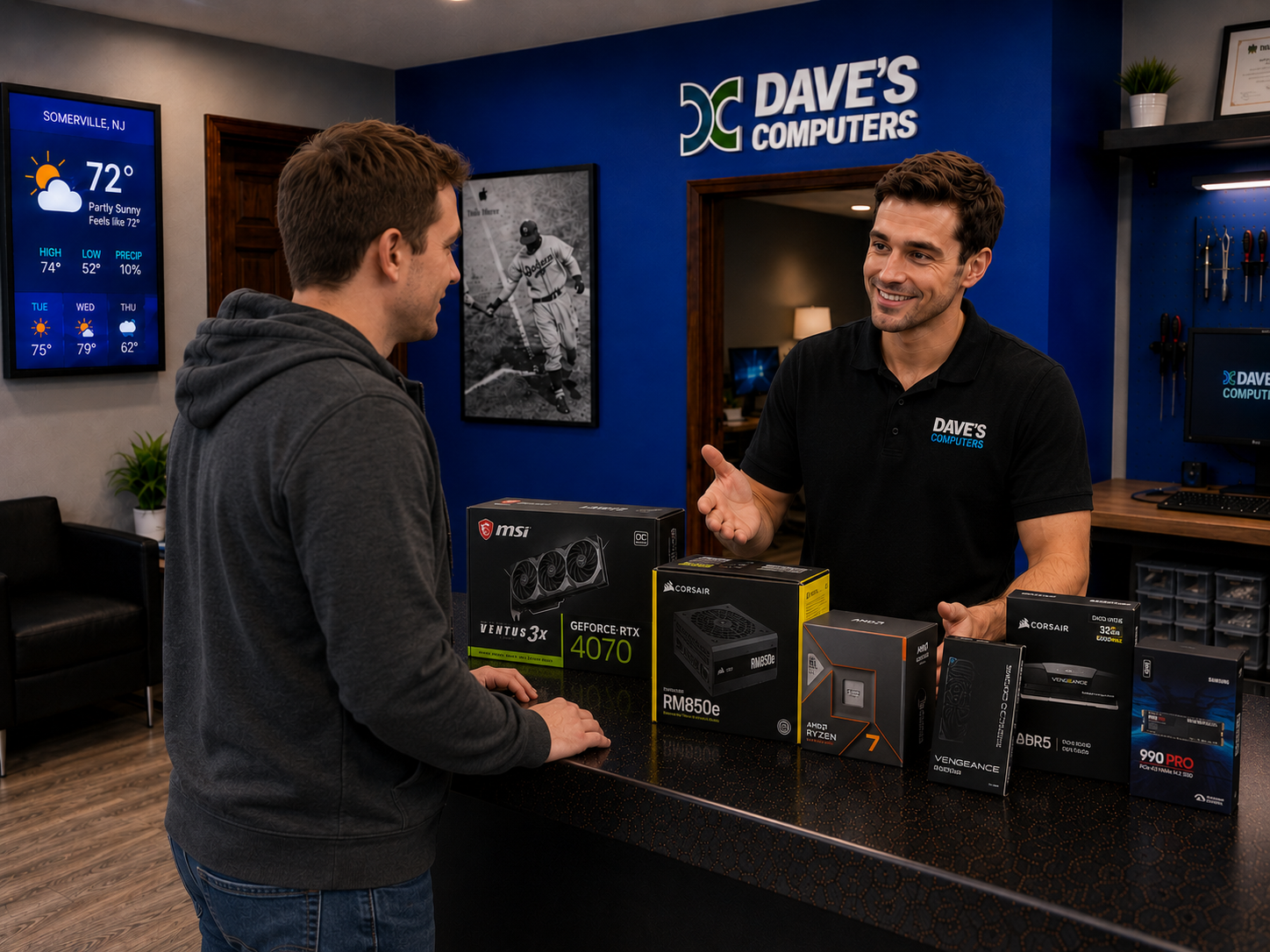 Custom PC parts at Dave's Computers Somerville NJ